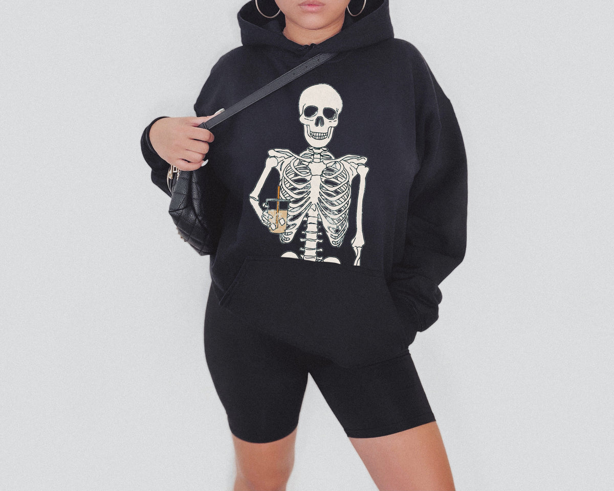 Skeleton iced coffee  | Halloween Fall